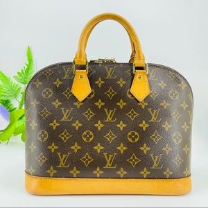 💯AUTH LOUIS VUITTON MONOGRAM ALMA PM HANDBAG